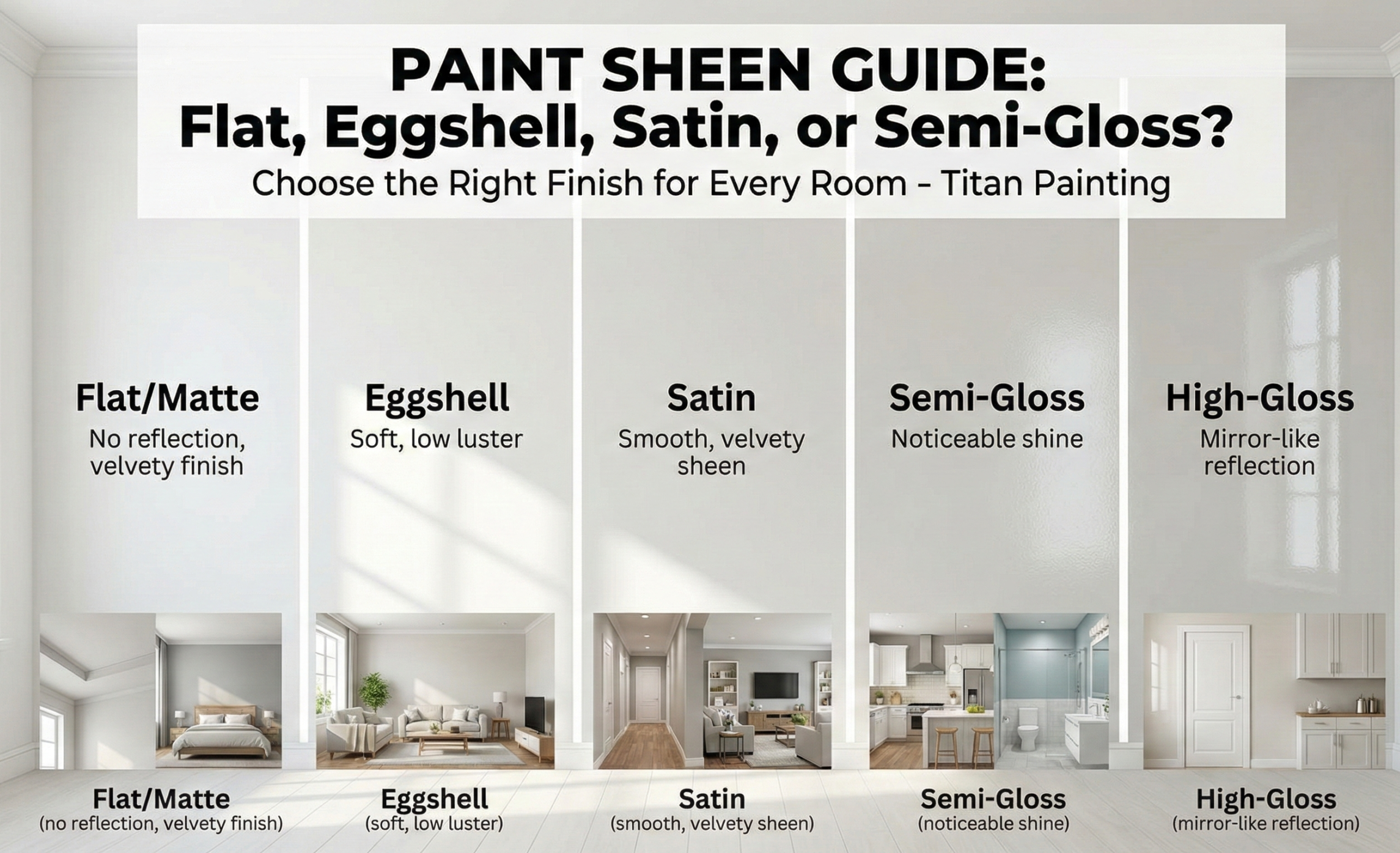 How to choose the right finish for every room - Titan Painting
